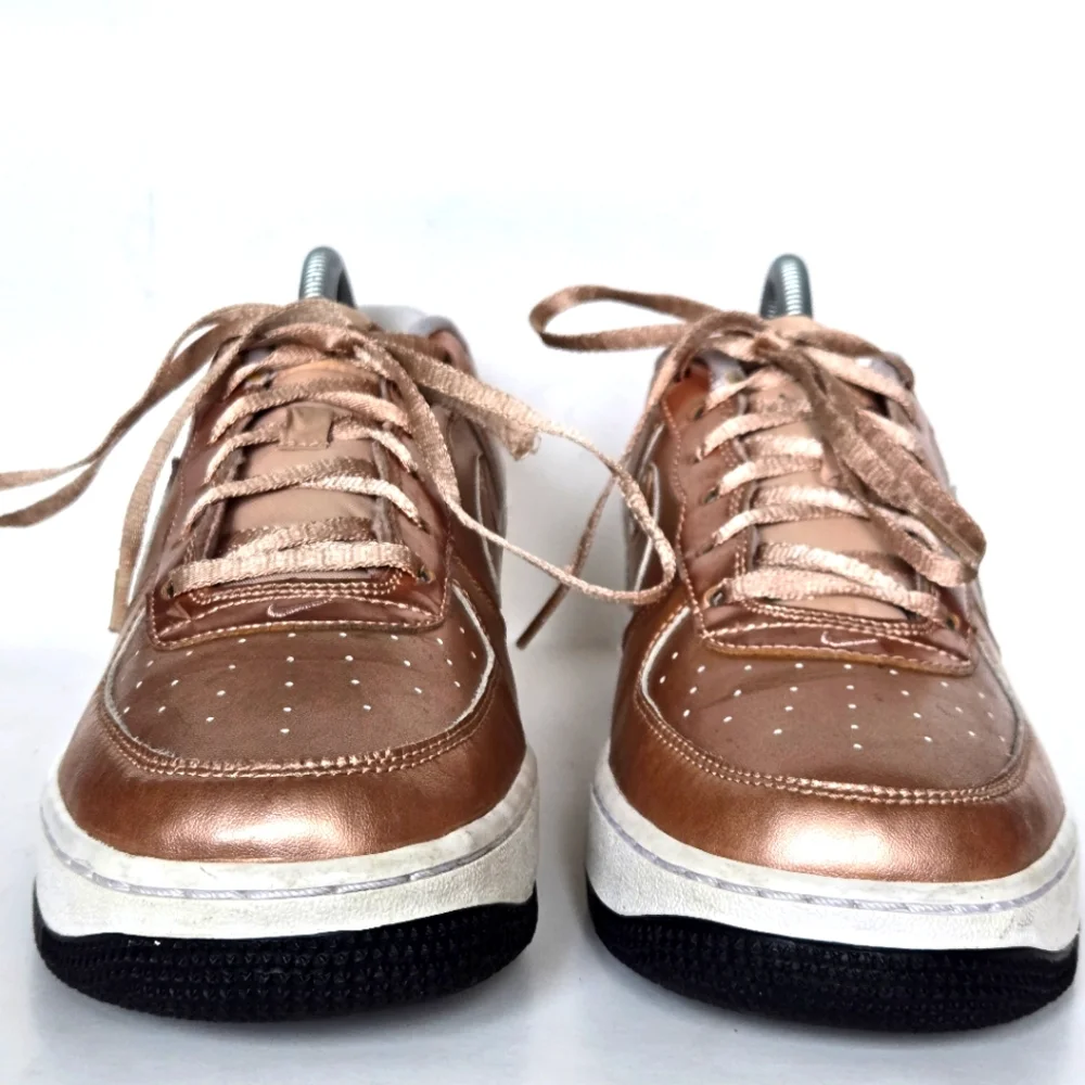 Nike pink metallic Air Force 1s size 7Y